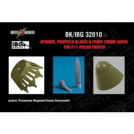 1/32 BitsKrieg BK/IBG32010 Spinner, Propeller blades & cover for PZL P.11C Polish Fighter (fits IBG 32001)