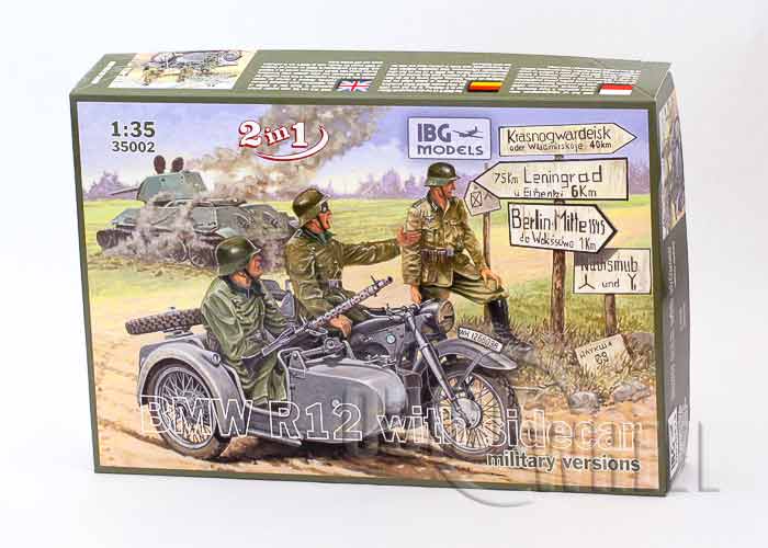 Military versions 1/35 IBG 35002 BMW R12 Motorcycle with Sidecar 2 in 1