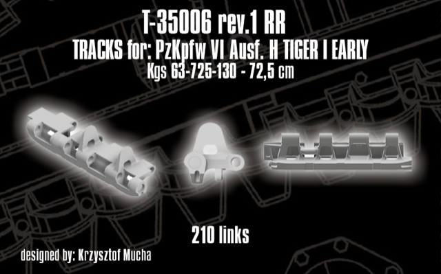 1/35 QuickTracks T-35006RR Early Tracks for Pz.Kpfw. VI Ausf. H Tiger I