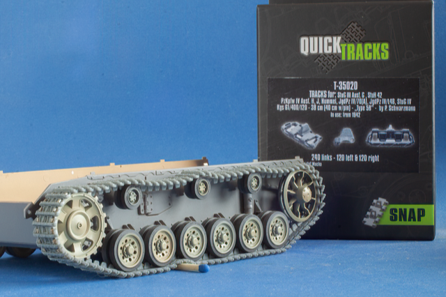 1/35 QuickTracks T-35020 Tracks for StuG III Ausf. G; StuH 42; Pz.Kpfw. IV Ausf. H; Hummel; Jgd.Pz. IV/70(A); Jgd.Pz. IV/L48; StuG IV - "type 5B". 1942+ prod.