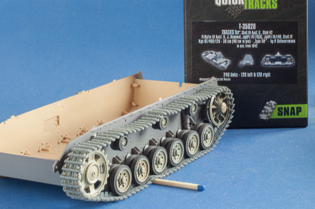 1/35 QuickTracks T-35020 Tracks for StuG III Ausf. G; StuH 42; Pz.Kpfw. IV Ausf. H; Hummel; Jgd.Pz. IV/70(A); Jgd.Pz. IV/L48; StuG IV - "type 5B". 1942+ prod.