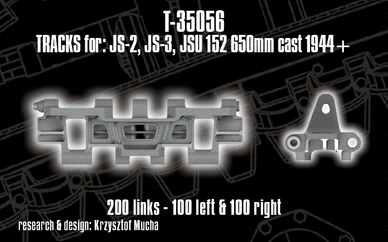 1/35 QuickTracks T-35056 Tracks for JS-2 / IS-2; JS-3 / IS-3; JSU 152 - 650mm cast 1944+