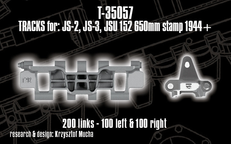 1/35 QuickTracks T-35057 Tracks for JS-2 / IS-2; JS-3 / IS-3; JSU 152 - 650mm stamp 1944+