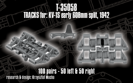 1/35 QuickTracks T-35058 Tracks for KV-1S early - 608mm; split; 1942 prod.