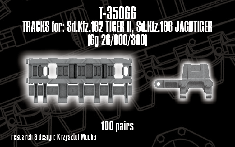 1/35 QuickTracks T-35066 Tracks for Sd.Kfz. 182 Tiger II / King Tiger; Sd.Kfz. 186 Jagdtiger