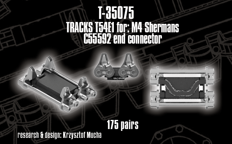 1/35 QuickTracks T-35075 T54E1 type Tracks for M4 Sherman