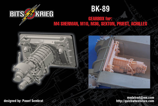 1/35 BitsKrieg BK-089 Gearbox for US M4 Sherman, M10, M36, Sexton, Priest, Achilles