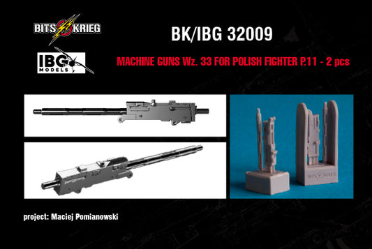 1/32 BitsKrieg BK/IBG32009 Machine Guns Wz.33 for PZL P.11 Polish Fighter (2 pcs)