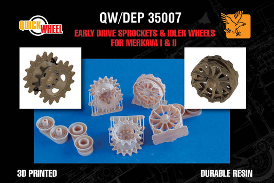 1/35 QW/DEP-35007 Early Drive Sprockets & Idler Wheels for IDF Merkava Mk 1 & Mk 2