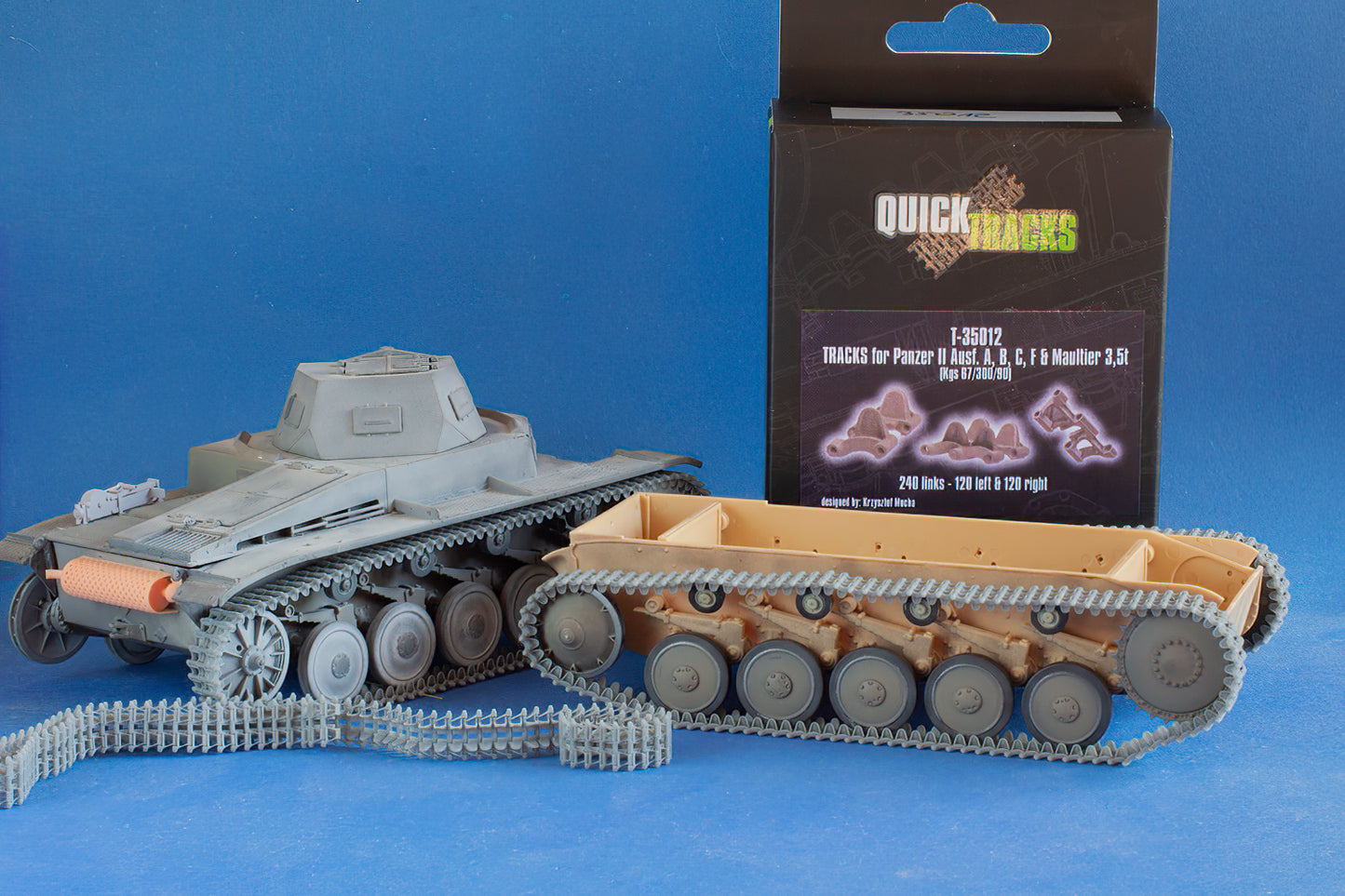 1/35 QuickTracks T-35012 Tracks for Panzer II Ausf. A, B, C, F & Maultier 3,5t