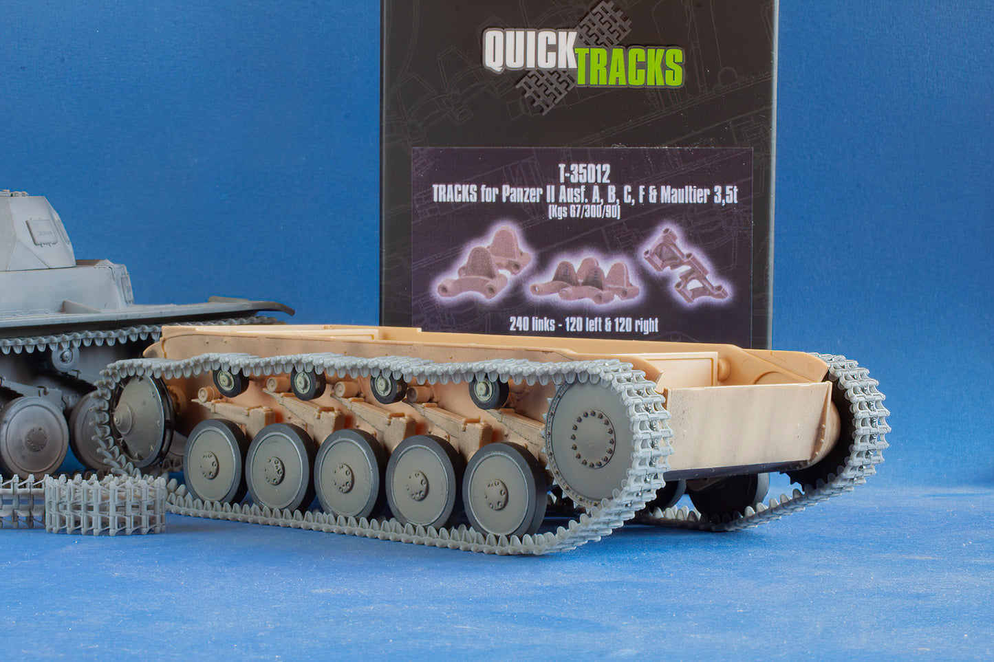 1/35 QuickTracks T-35012 Tracks for Panzer II Ausf. A, B, C, F & Maultier 3,5t