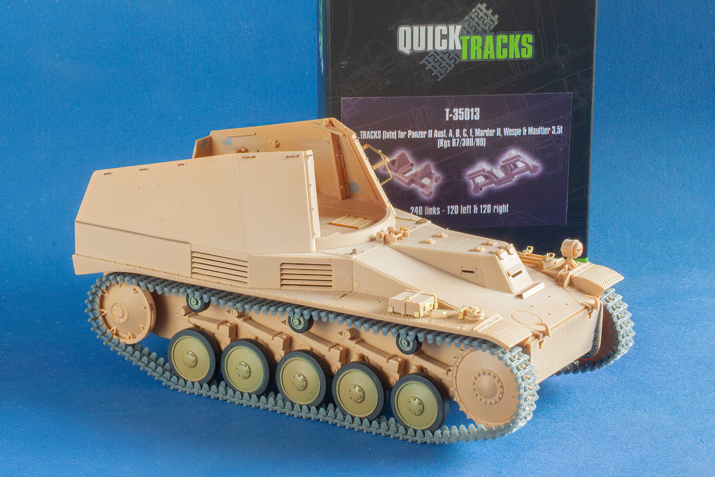 1/35 QuickTracks T-35013 Tracks (late) for Panzer II Ausf. A, B, C, F; Marder II; Wespe; Maultier 3,5t