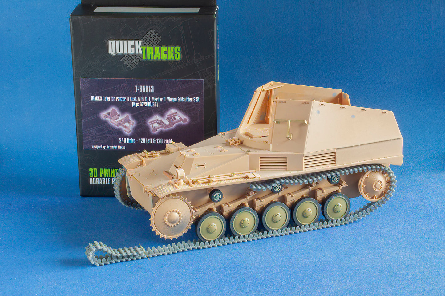 1/35 QuickTracks T-35013 Tracks (late) for Panzer II Ausf. A, B, C, F; Marder II; Wespe; Maultier 3,5t