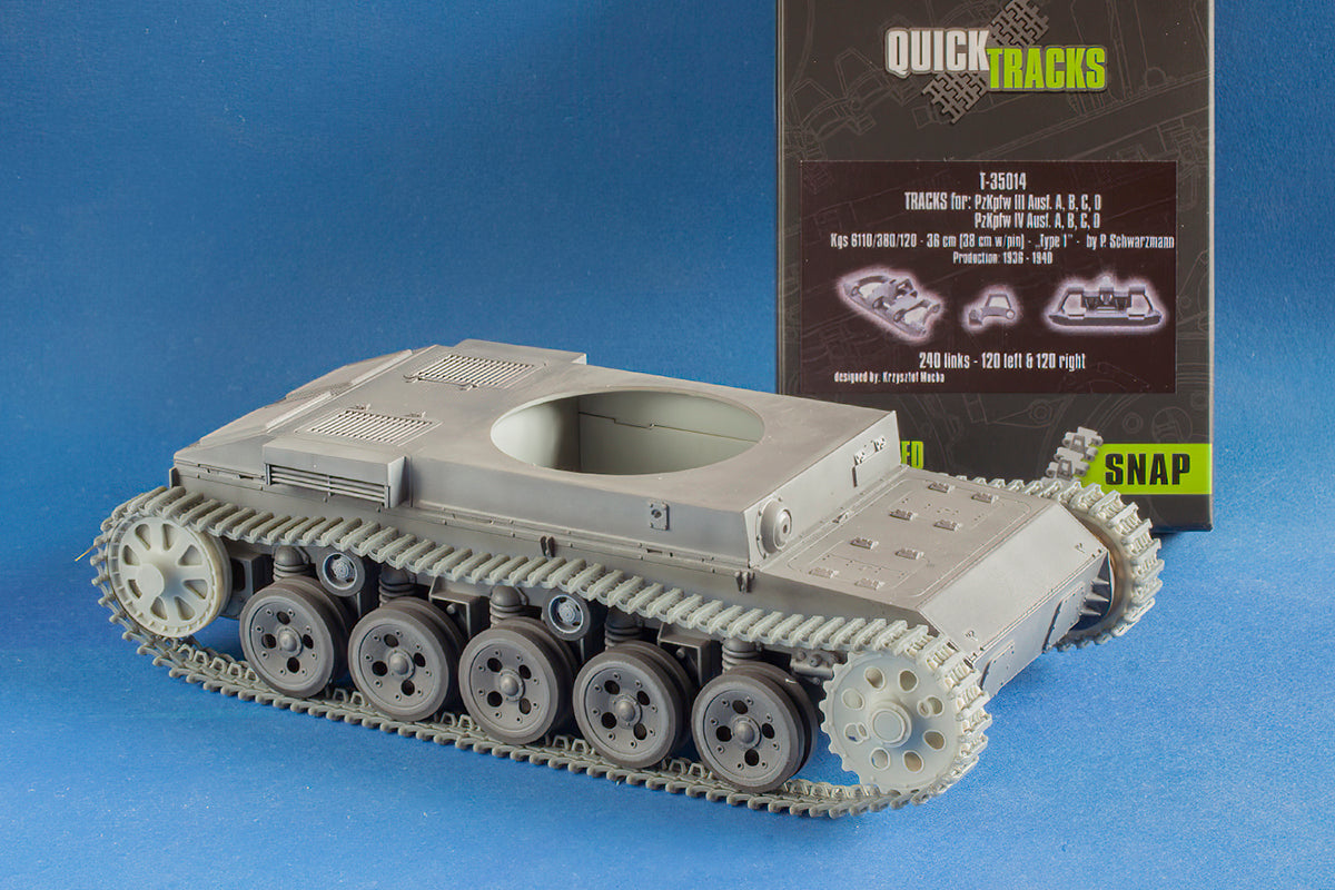 1/35 QuickTracks T-35014 Tracks for Pz.Kpfw. III & Pz.Kpfw. IV A, B, C, D "type 1" 1936-1940 prod.