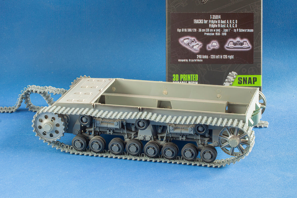 1/35 QuickTracks T-35014 Tracks for Pz.Kpfw. III & Pz.Kpfw. IV A, B, C, D "type 1" 1936-1940 prod.