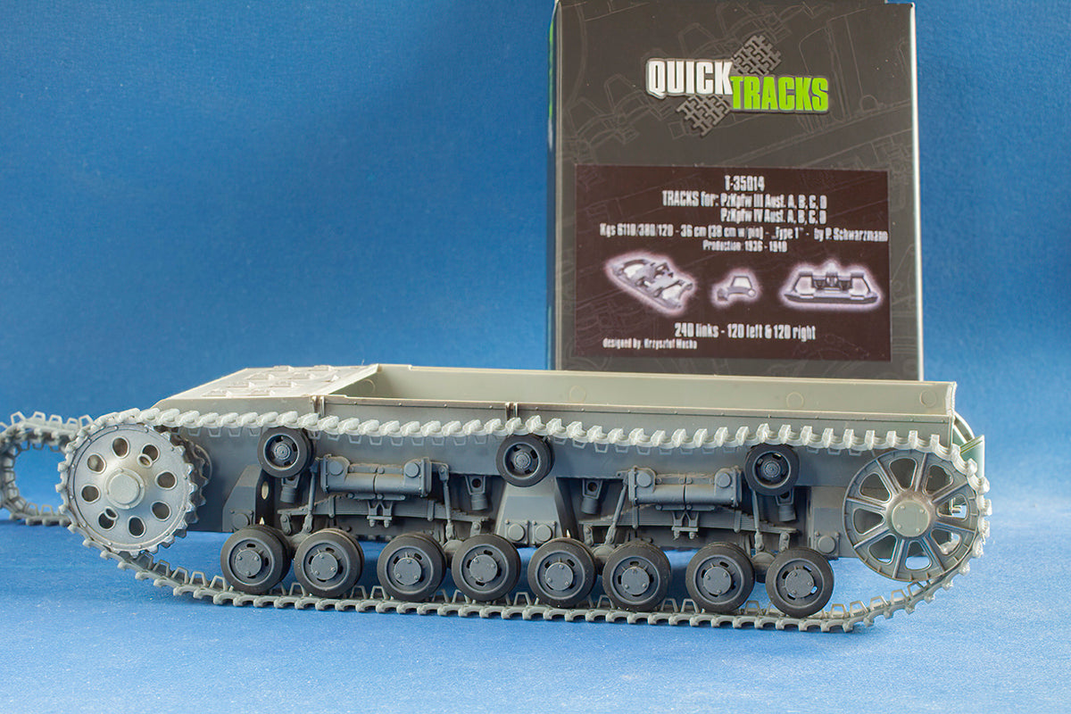 1/35 QuickTracks T-35014 Tracks for Pz.Kpfw. III & Pz.Kpfw. IV A, B, C, D "type 1" 1936-1940 prod.