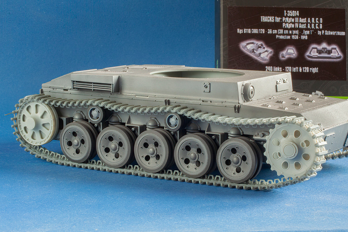 1/35 QuickTracks T-35014 Tracks for Pz.Kpfw. III & Pz.Kpfw. IV A, B, C, D "type 1" 1936-1940 prod.