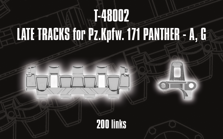 1/48 QuickTracks T-48002 Late Tracks for Pz.Kpfw. 171 Panther Ausf. A / G