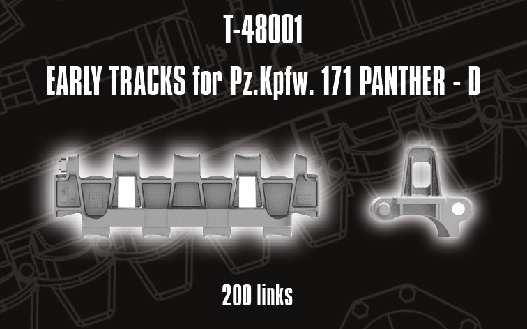 1/48 QuickTracks T-48001 Early Tracks for Pz.Kpfw. 171 Panther Ausf. D