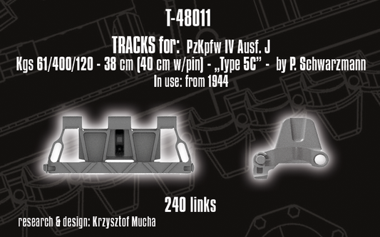 1/48 QuickTracks T-48011 Tracks for Pz.Kpfw. IV Ausf. J - "type 5C". 1944+ prod.