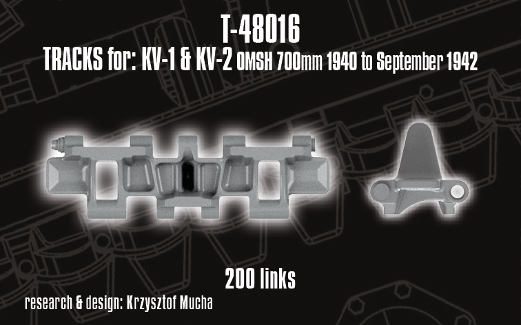 1/48 QuickTracks T-48016 Tracks for KV-1 & KV-2 OMSH 700mm - 1940 to September 1942