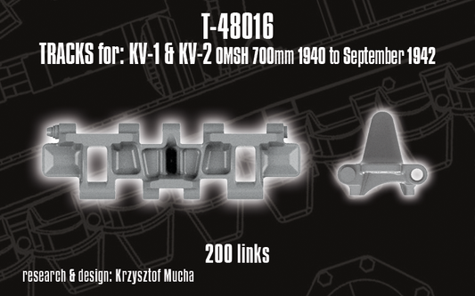 1/48 QuickTracks T-48016 Tracks for KV-1 & KV-2 OMSH 700mm - 1940 to September 1942