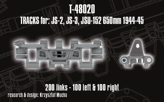 1/48 QuickTracks T-48020 Tracks for JS-2 / IS-2; JS-3 / IS-3; JSU 152 - 650mm cast 1944+