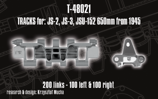 1/48 QuickTracks T-48021 Tracks for JS-2 / IS-2; JS-3 / IS-3; JSU 152 - 650mm stamp 1944+