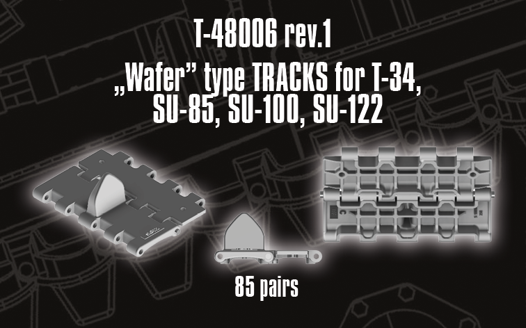 1/48 QuickTracks T-48006 "Wafer" Tracks for T-34; SU-85; SU-100; SU-122