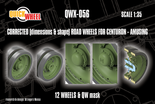 1/35 QuickWheel QWX-056 Centurion Road Wheels for Amusing Hobby model kits