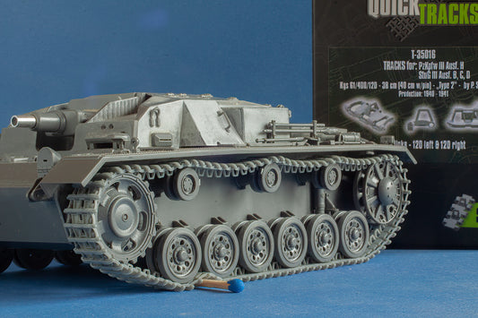 1/35 QuickTracks T-35016 Tracks for Pz.Kpfw. III Ausf. H; StuG III Ausf. B, C, D - "type 2" 1940-1941 prod.