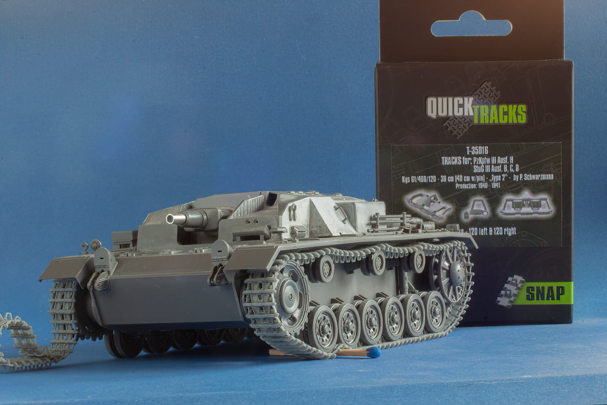 1/35 QuickTracks T-35016 Tracks for Pz.Kpfw. III Ausf. H; StuG III Ausf. B, C, D - "type 2" 1940-1941 prod.