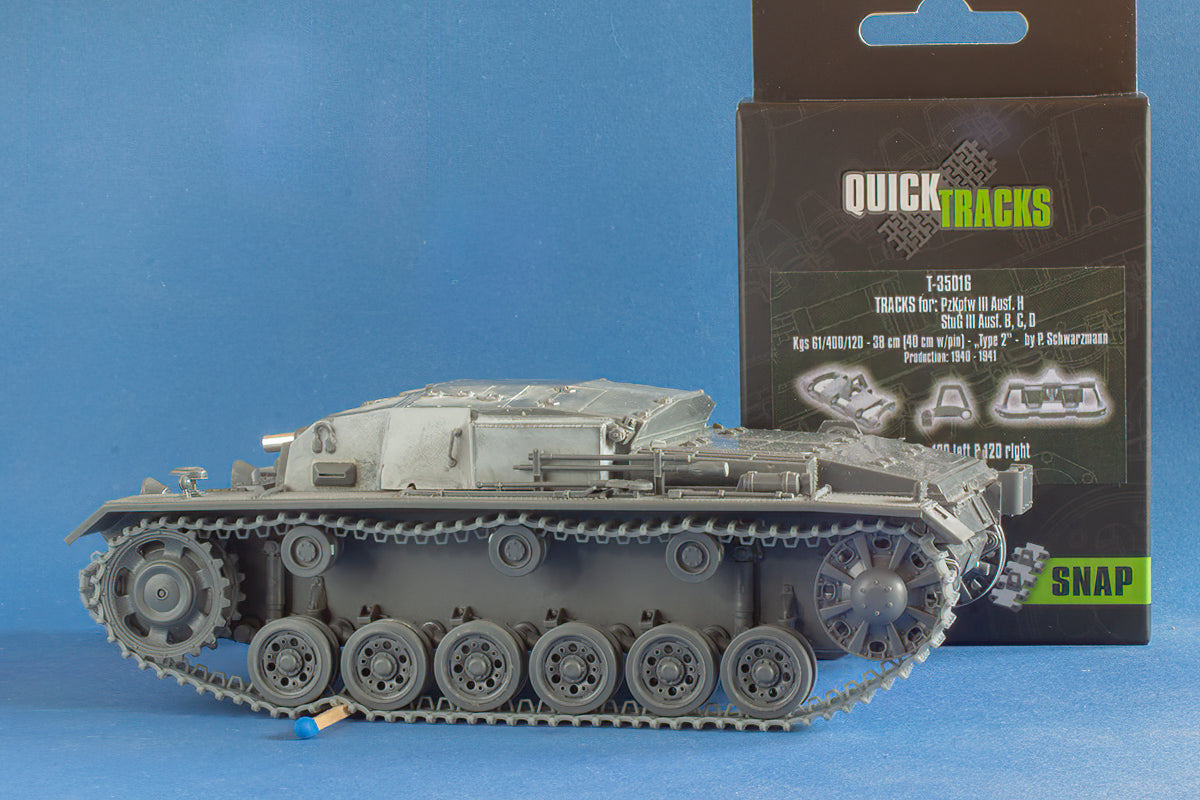 1/35 QuickTracks T-35016 Tracks for Pz.Kpfw. III Ausf. H; StuG III Ausf. B, C, D - "type 2" 1940-1941 prod.