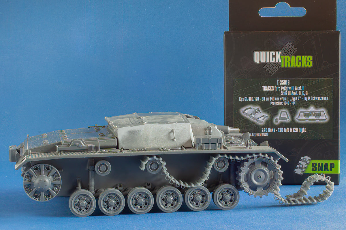 1/35 QuickTracks T-35016 Tracks for Pz.Kpfw. III Ausf. H; StuG III Ausf. B, C, D - "type 2" 1940-1941 prod.