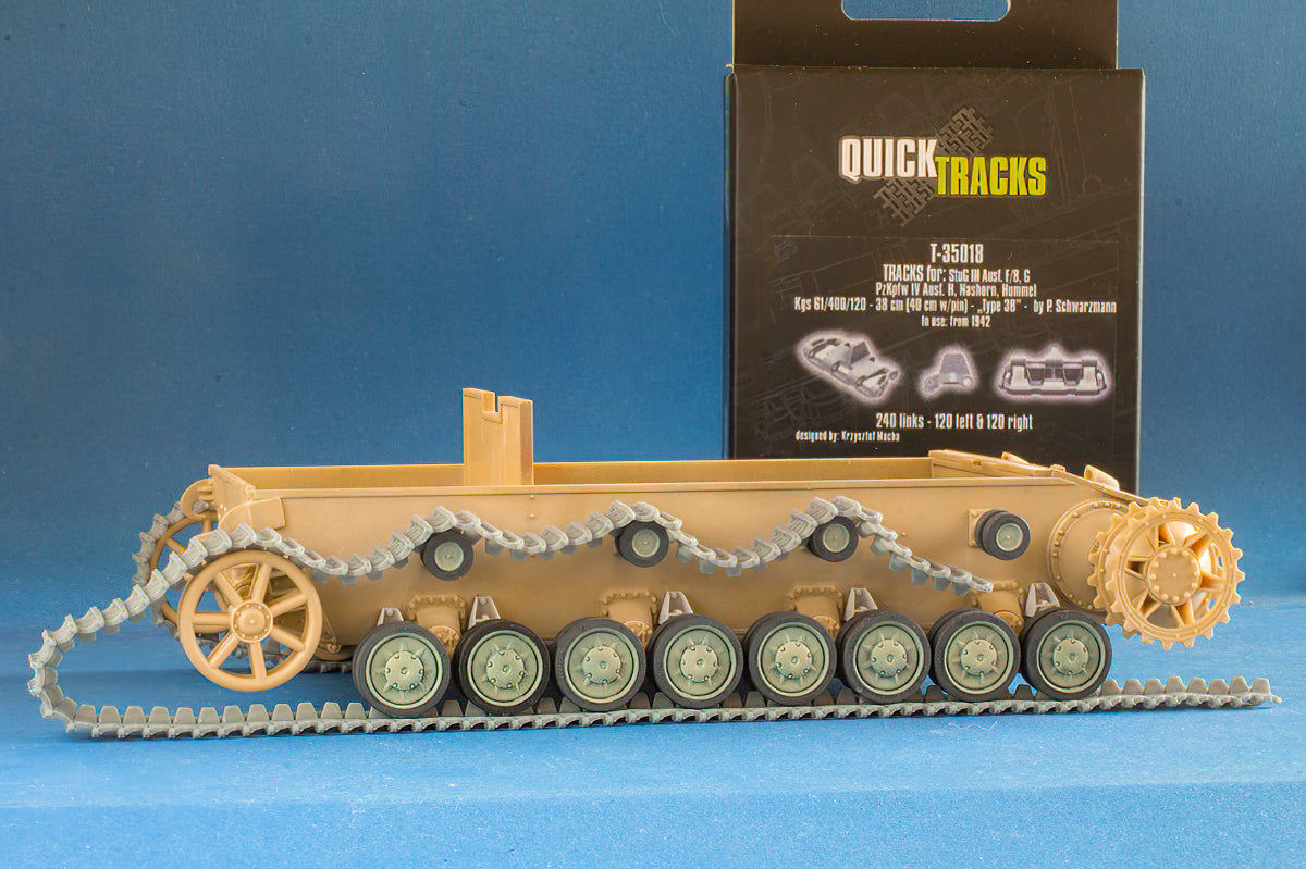 1/35 QuickTracks T-35018 Tracks for StuG III Ausf. F/8, G; Pz.Kpfw. IV Ausf. H; Nashorn; Hummel - "type 3B". 1942+ prod.