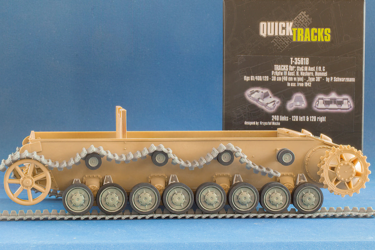 1/35 QuickTracks T-35018 Tracks for StuG III Ausf. F/8, G; Pz.Kpfw. IV Ausf. H; Nashorn; Hummel - "type 3B". 1942+ prod.