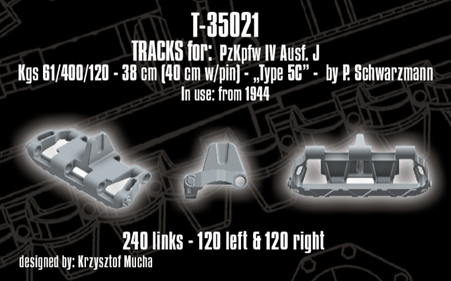 1/35 QuickTracks T-35021 Tracks for Pz.Kpfw. IV Ausf. J - "type 5C". 1944+ prod.