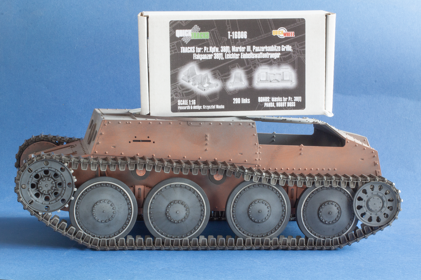 1/16 QuickTracks T-16006 Pz.Kpfw. 38(t); Marder III; Panzerhaubitze Grille; Flakpanzer 38(t); Leichter Einheitswaffentraeger