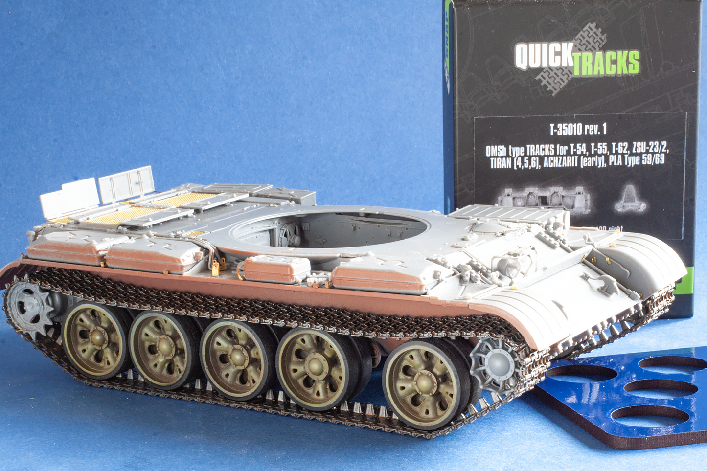 1/35 QuickTracks T-35010 Tracks (OMSh type) for T-54; T-55; T-62; ZSU-23/2; Tiran (4,5,6); Achzarit (early); PLA Type 59/69