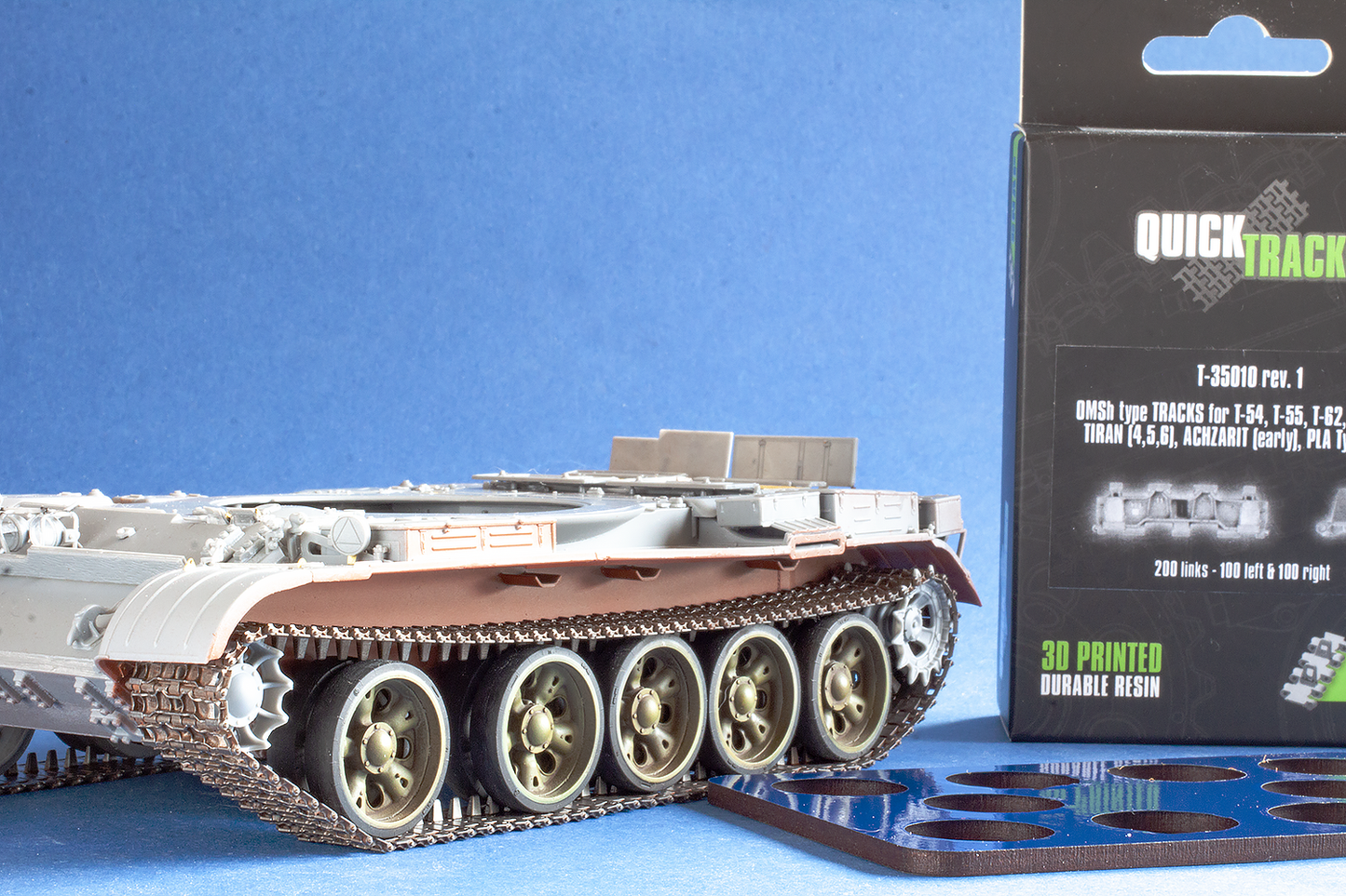 1/35 QuickTracks T-35010 Tracks (OMSh type) for T-54; T-55; T-62; ZSU-23/2; Tiran (4,5,6); Achzarit (early); PLA Type 59/69