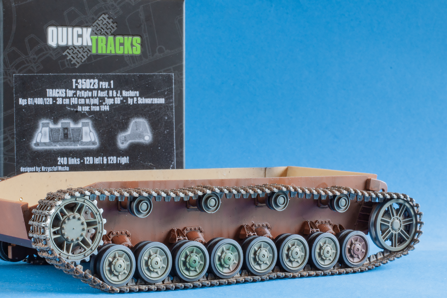 1/35 QuickTracks T-35023 Tracks for Pz.Kpfw. IV Ausf. H & J; Nashorn - "type 6B". 1944+ prod.