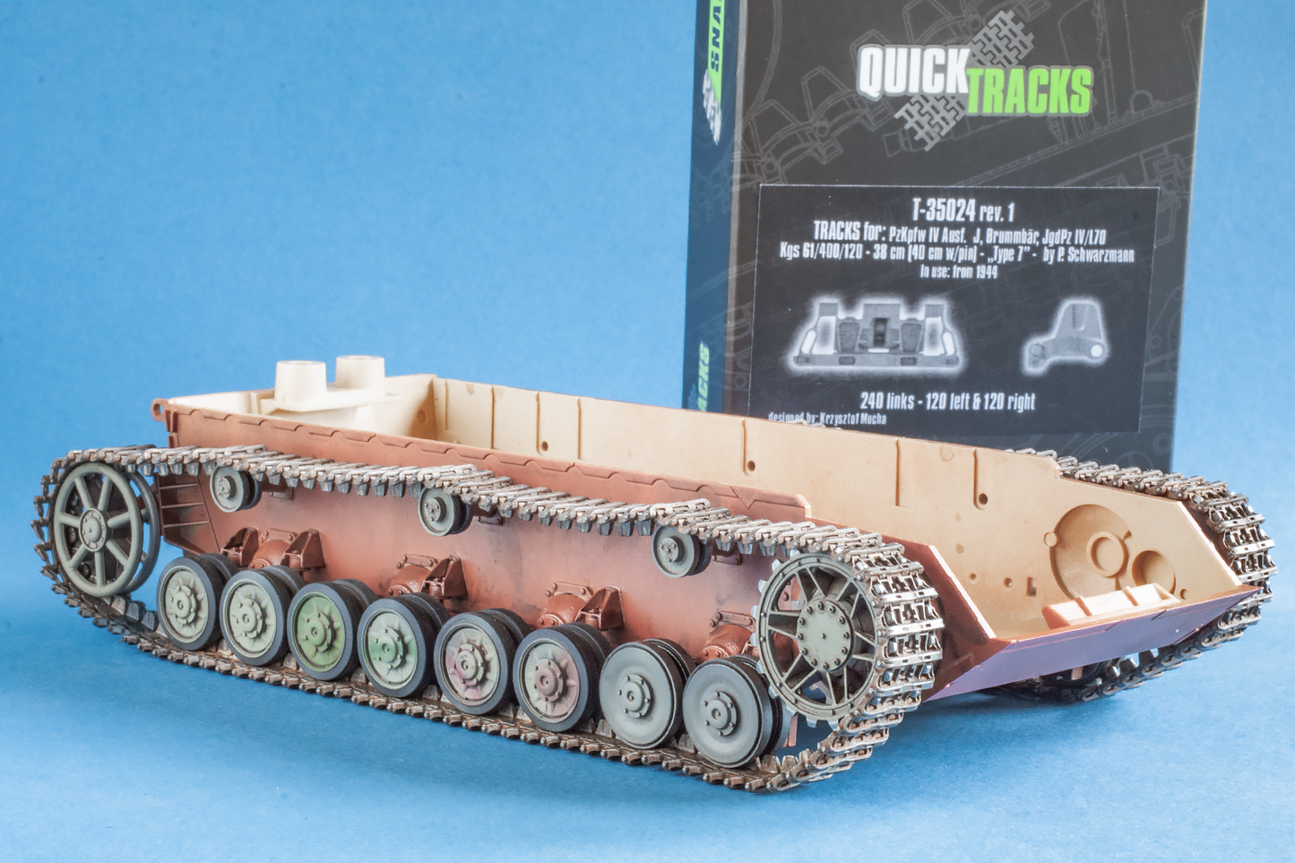 1/35 QuickTracks T-35024 Tracks for Pz.Kpfw. IV Ausf. J; Brummbar; Jgd.Pz. IV/L70 - "type 7". 1944+ prod.