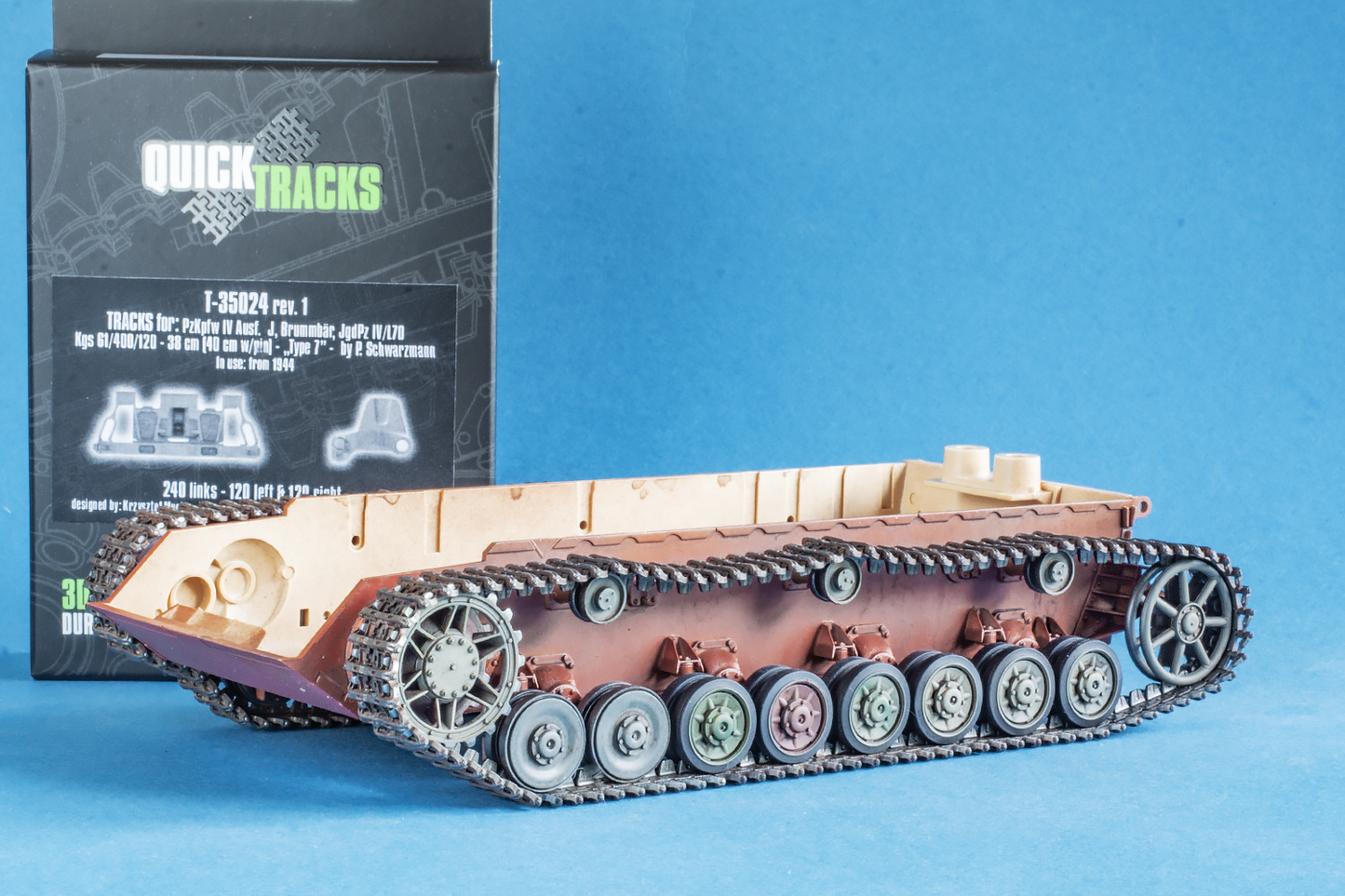 1/35 QuickTracks T-35024 Tracks for Pz.Kpfw. IV Ausf. J; Brummbar; Jgd.Pz. IV/L70 - "type 7". 1944+ prod.