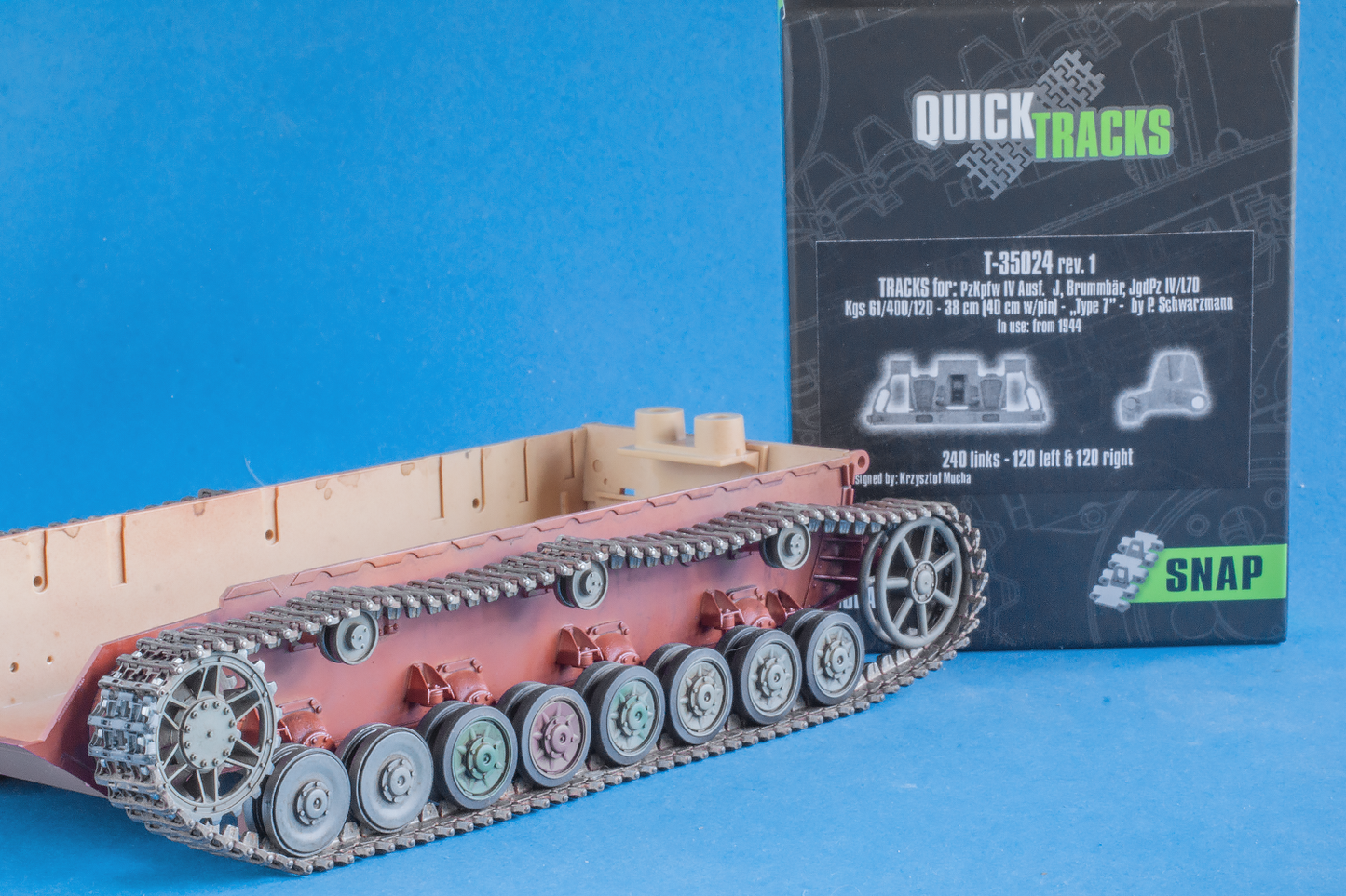 1/35 QuickTracks T-35024 Tracks for Pz.Kpfw. IV Ausf. J; Brummbar; Jgd.Pz. IV/L70 - "type 7". 1944+ prod.