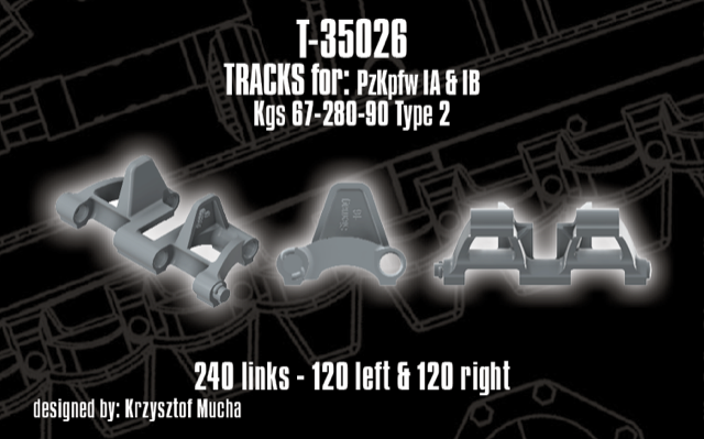 1/35 QuickTracks T-35026 Tracks for Pz.Kpfw. I Ausf. A & B - Type 2