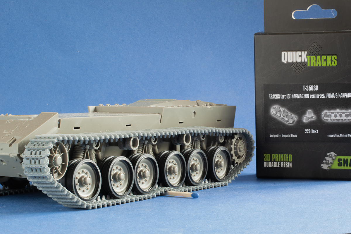 1/35 QuickTracks T-35030 Tracks for IDF Nagmachon (reinforced); Puma; Nakpadon