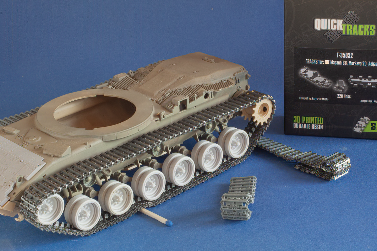 1/35 QuickTracks T-35032 Tracks for IDF Magach 6B; Merkava 2D; Achzarit B