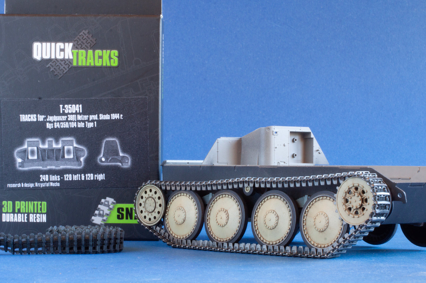 1/35 QuickTracks T-35041 Tracks for Jagdpanzer 38(t) Hetzer prod. Skoda 1944 - late, Type 1