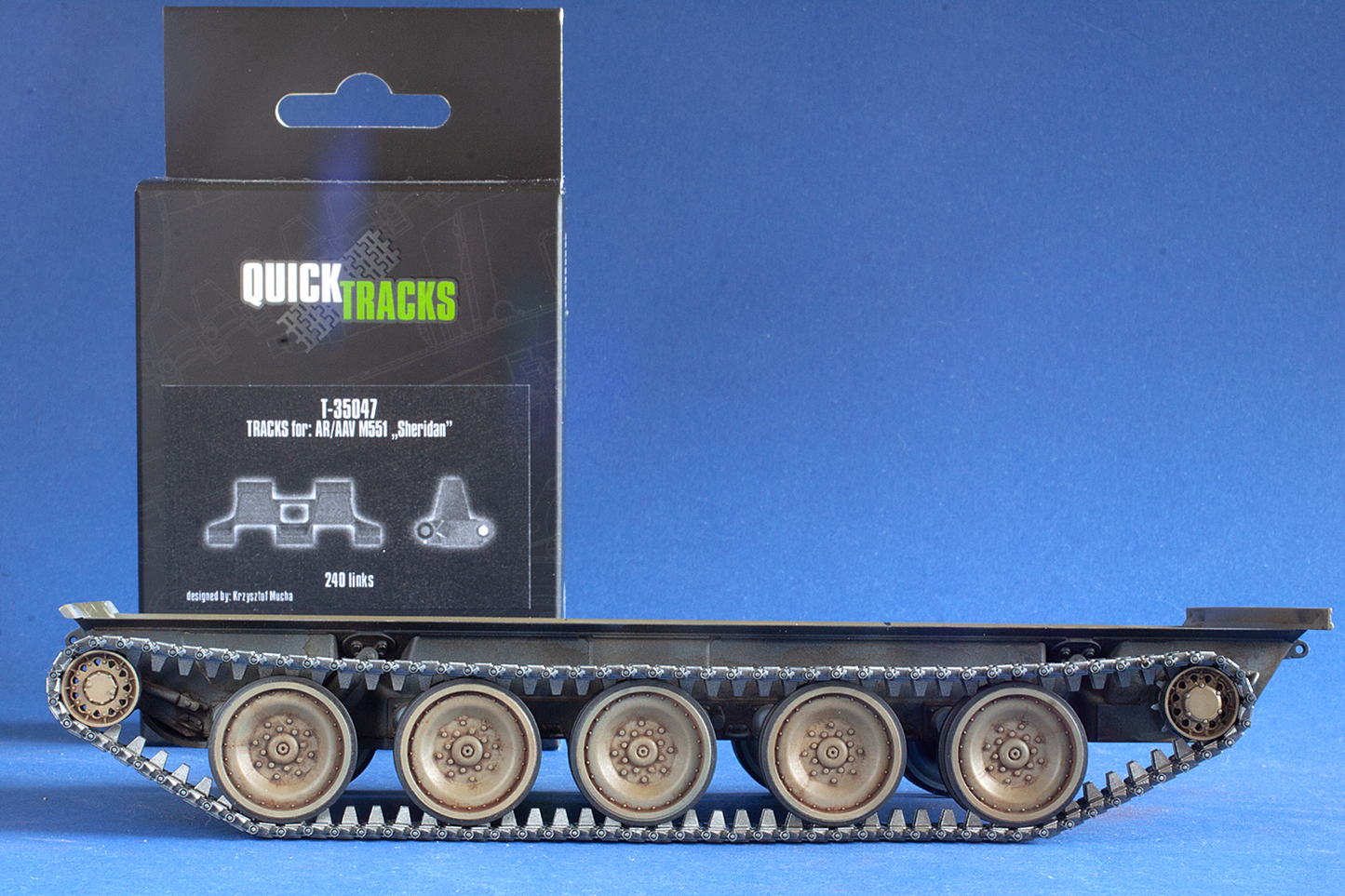 1/35 QuickTracks T-35047 Tracks for AR/AAV M551 Sheridan