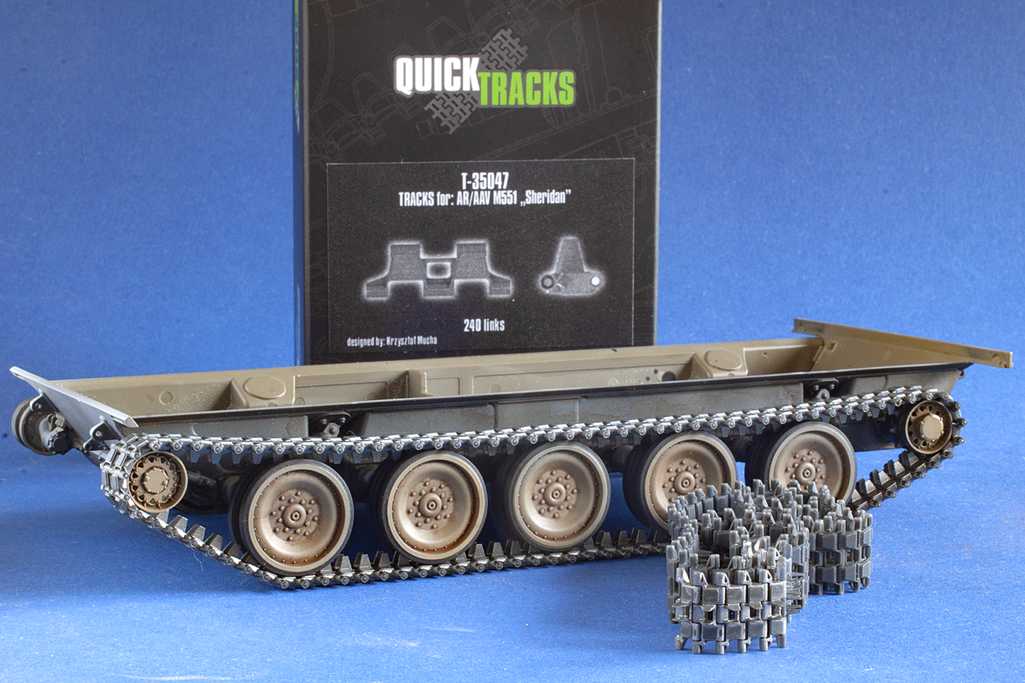 1/35 QuickTracks T-35047 Tracks for AR/AAV M551 Sheridan